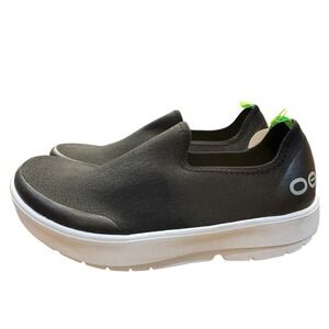 Oofos Oomg Eezee Low Shoe Womens Size 7.5 Black White Color